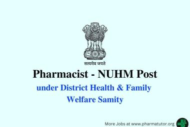 Vacancy for Pharmacist under District Health & Family Welfare Samity