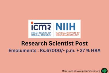 Vacancy for Research Scientist at National Institute of Immunohaematology