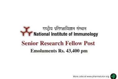 Vacancy for Senior Research Fellow at National Institute of Immunology
