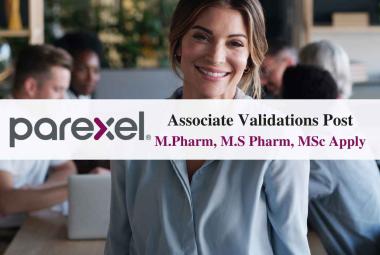 Work as Associate Validations at Pfizer