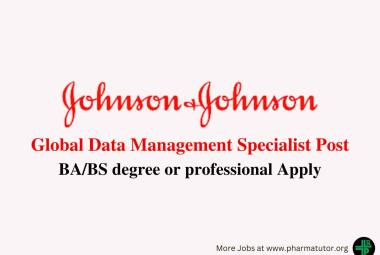 Work as Global Data Management Specialist at Johnson & Johnson