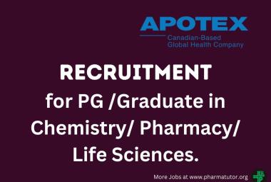 Apotex Inc looking for Regulatory Affairs Executive