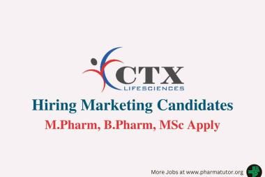 Applications are invited for Marketing Candidates at CTX Lifesciences