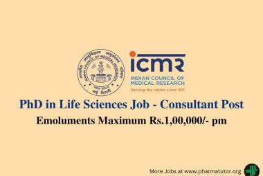 Applications are invited for post of Consultant at ICMR