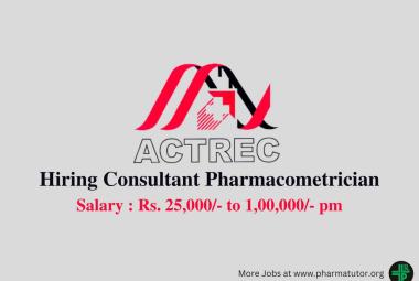 Applications are invited for post of Consultant Pharmacometrician at ACTREC