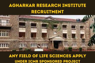 Applications are invited for the Post of Project Assistant at Agharkar Research Institute