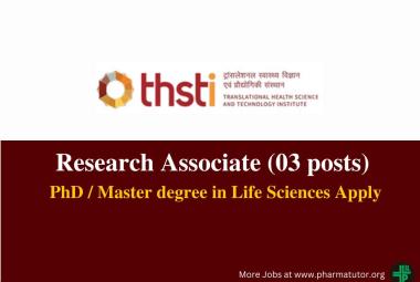 BRIC-THSTI looking for Research Associate, Life Sciences Apply