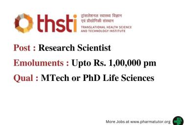 Career for Research Scientist at BRIC-THSTI