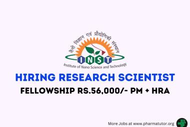 Institute of Nano Science and Technology looking for Research Scientist