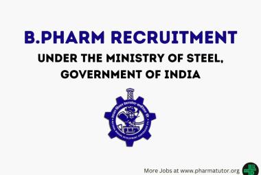 Job for B.Pharm under the Ministry of Steel at NMDC Limited