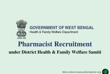 Job for Pharmacist under District Health & Family Welfare Samiti