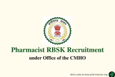 Job for Pharmacists under Office of the CMHO