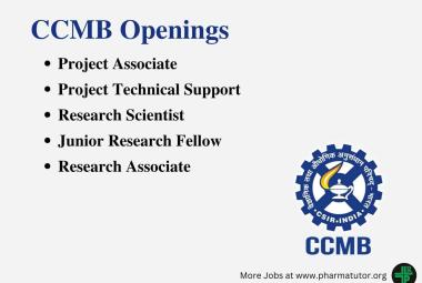 Multiple Openings at Centre for Cellular and Molecular Biology
