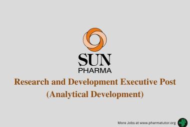 Sun Pharma Hiring Research and Development Executive