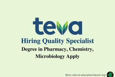 Teva looking for Quality Specialist
