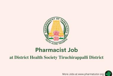 Vacancy for Pharmacist at District Health Society