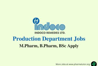 Walk In Drive for M.Pharm, B.Pharm, BSc in Production at Indoco Remedies