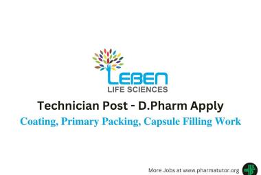 Work as Technician at Leben Life Sciences