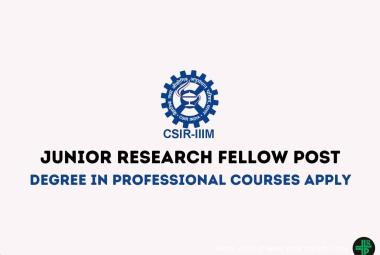 Applications are invited for post of JRF at Indian Institute of Integrative Medicine