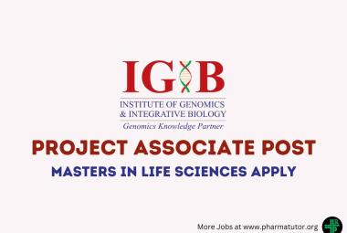 Applications are invited for post of Project Associate at IGIB