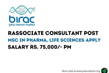 Biotechnology Industry Research Assistance Council Hiring Associate Consultant