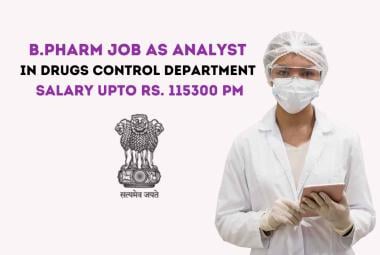 Job for Analyst in Drugs Control Department under KPSC