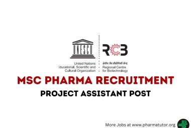 MSc Pharma Recruitment at Regional Centre for Biotechnology