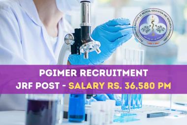 PGIMER Life Sciences Recruitment, JRF Post