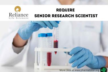 Require Senior Research Scientist at Reliance Life Sciences