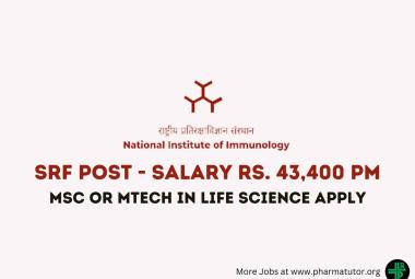 Vacancy for Senior Research Fellow at National Institute of Immunology
