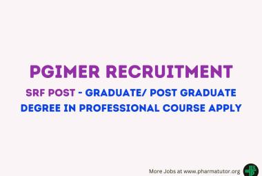 Vacancy for Senior Research Fellow at PGIMER