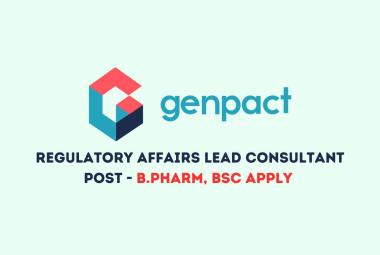 Work as Regulatory Affairs Lead consultant at Genpact Limited