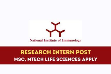 Work as Research Intern at National Institute of Immunology