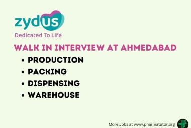 Zydus Life Sciences Walk in Drive for Multiple Department