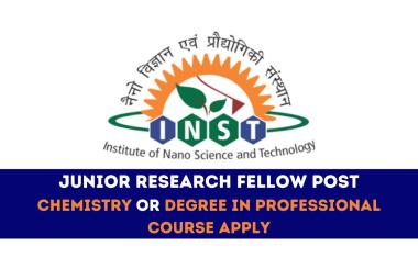 Applications are invited for post of Junior Research Fellow at Institute of Nano Science and Technology