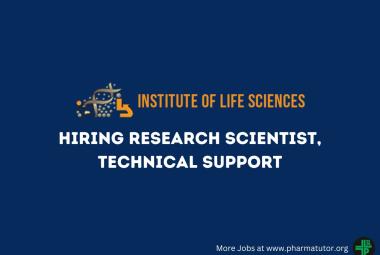 Institute of Life Sciences Hiring Research Scientist, Technical Support