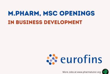 Multiple Openings in Business Development at Eurofins Scientific