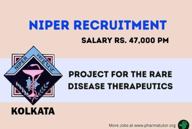 NIPER recruitment for Research Associate