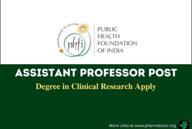 Public Health Foundation of India looking for Assistant Professor