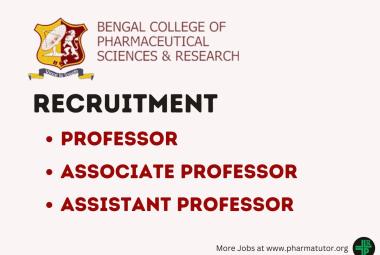 Recruitment for Pharma Teaching Staff in Bengal College of Pharmaceutical Science & Research