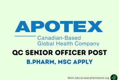 Work as Quality Control Senior Officer at Apotex Inc