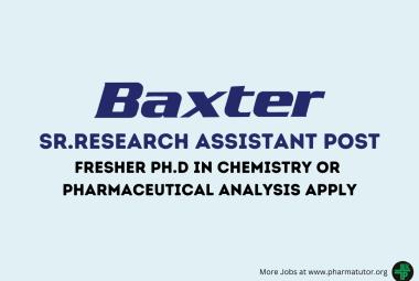 Work as Senior Research Assistant at Baxter