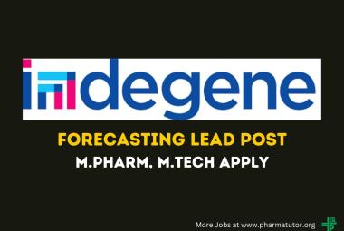 Indegene looking for Forecasting Lead