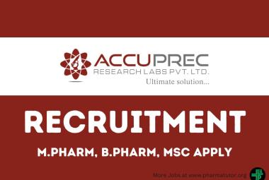 Job as Research Associate / Sr. Research Associate (ICP-MS) at Accuprec Research