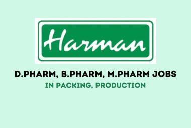 Job for D.Pharm, B.Pharm, M.Pharm in Packing, Production at Harman Finochem Ltd