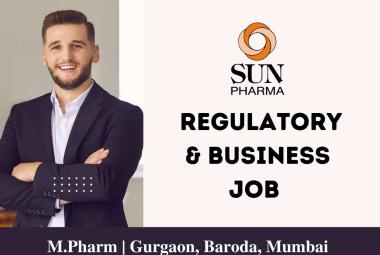 Opening as Senior Executive - Regulatory & Business Continuity - Branded at Sun Pharma
