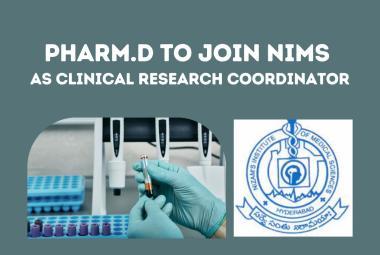 Opportunity for Pharm.D to Join NIMS as Clinical Research Coordinator