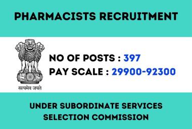 Pharmacists Recruitment under Subordinate Services Selection Commission