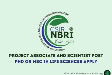 Vacancy for Project Associate, Project Scientist at National Botanical Research Institute