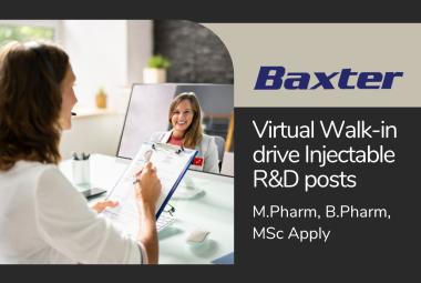 Virtual Walk-in drive Injectable R&D posts at Baxter